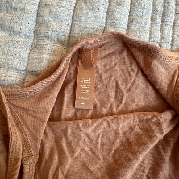 Skims Sleep Tank Top in Ochre - Picture 3 of 3